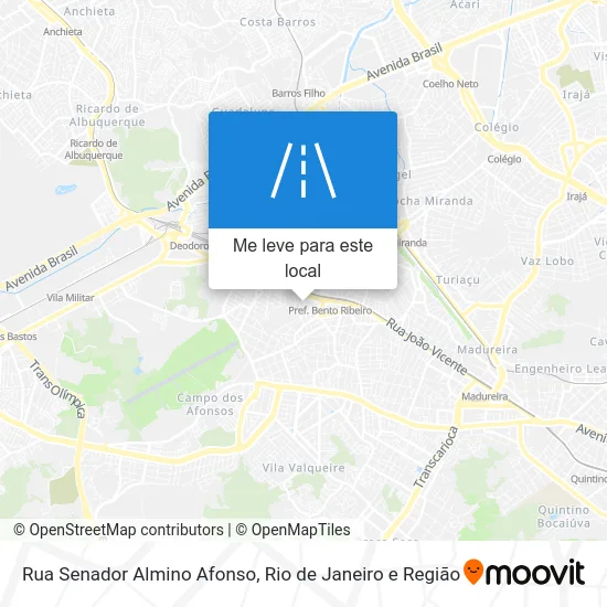 Rua Senador Almino Afonso mapa