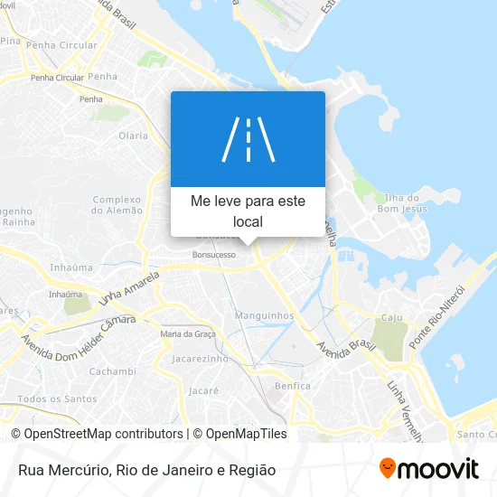 Rua Mercúrio mapa