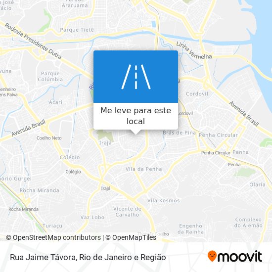 Rua Jaime Távora mapa