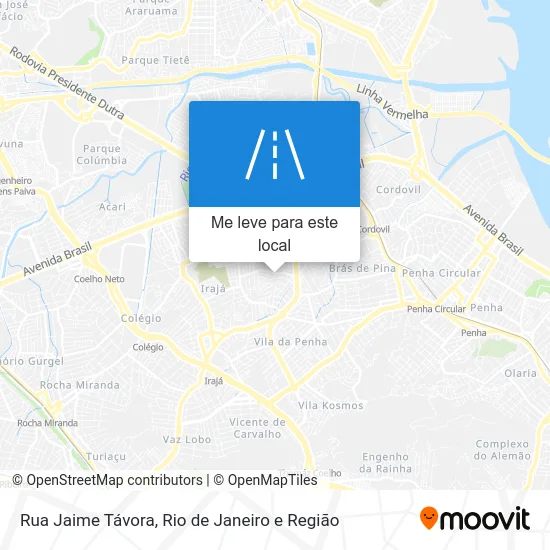 Rua Jaime Távora mapa