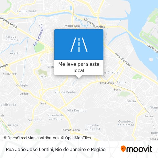 Rua João José Lentini mapa