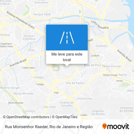 Rua Monsenhor Raeder mapa