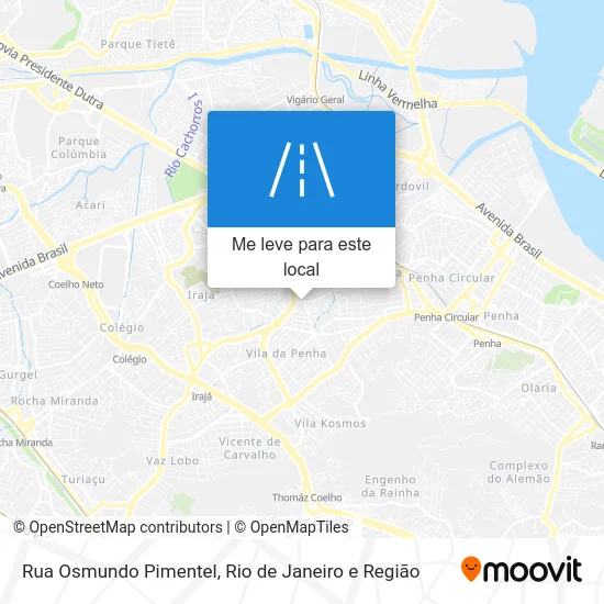 Rua Osmundo Pimentel mapa