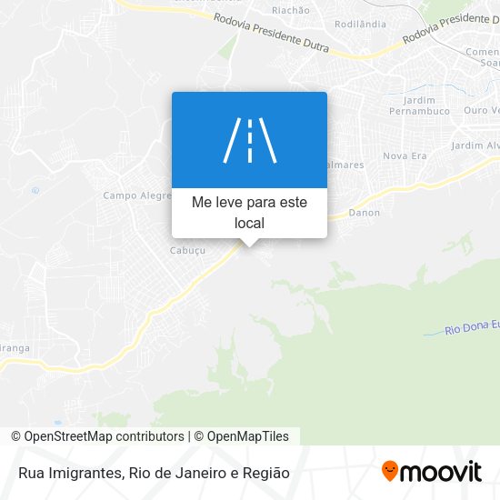 Rua Imigrantes mapa