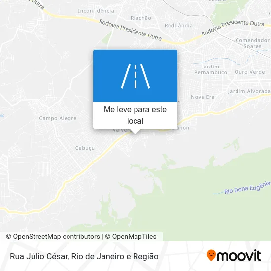 Rua Júlio César mapa