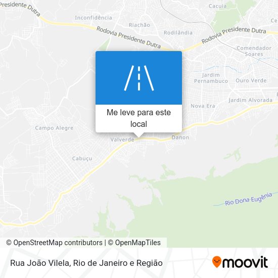 Rua João Vilela mapa