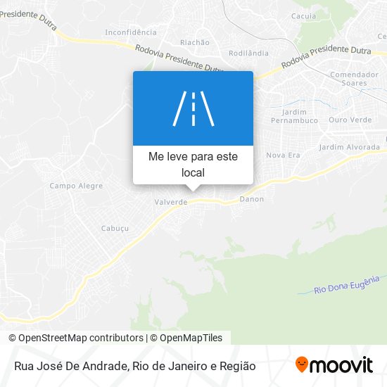 Rua José De Andrade mapa