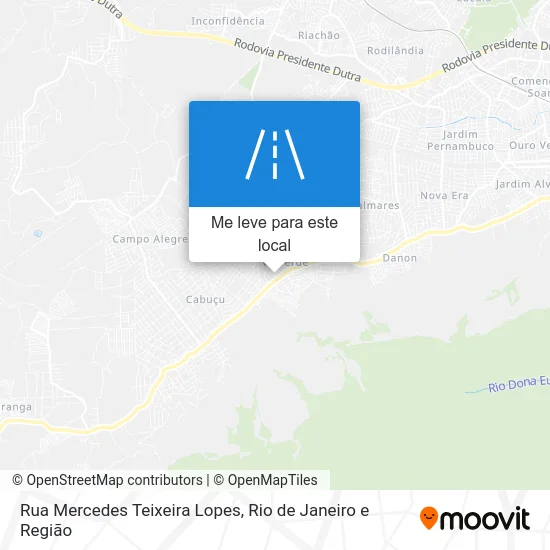 Rua Mercedes Teixeira Lopes mapa