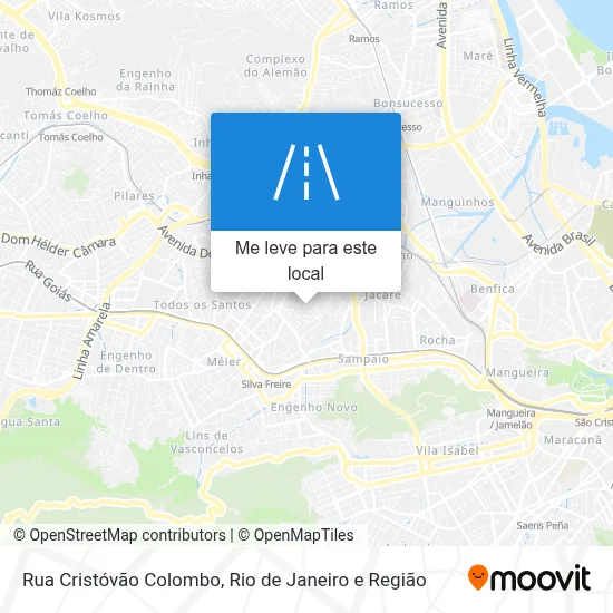 Rua Cristóvão Colombo mapa