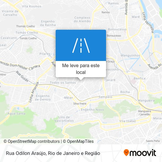 Rua Odilon Araújo mapa