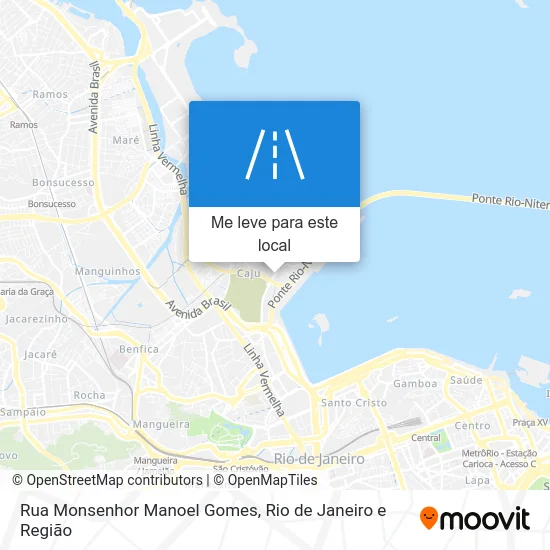 Rua Monsenhor Manoel Gomes mapa