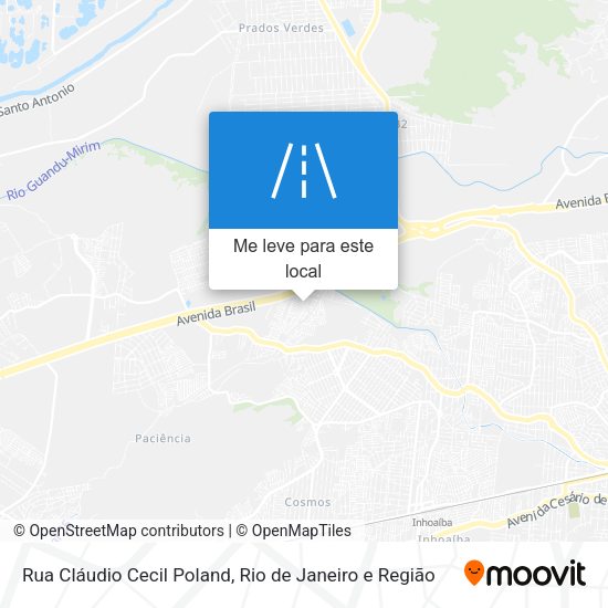Rua Cláudio Cecil Poland mapa