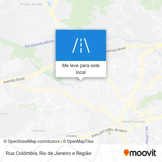 Rua Colômbia mapa
