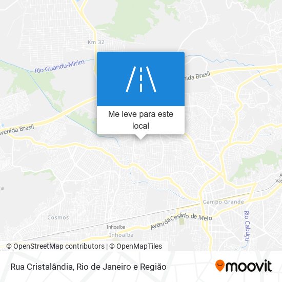 Rua Cristalândia mapa