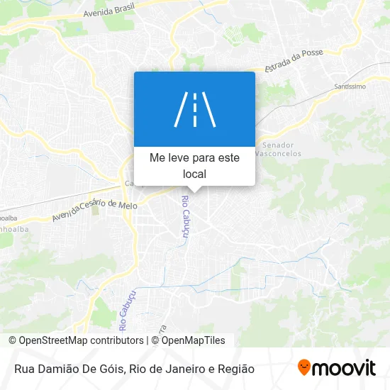 Rua Damião De Góis mapa