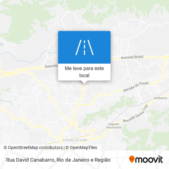 Rua David Canabarro mapa