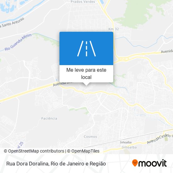 Rua Dora Doralina mapa