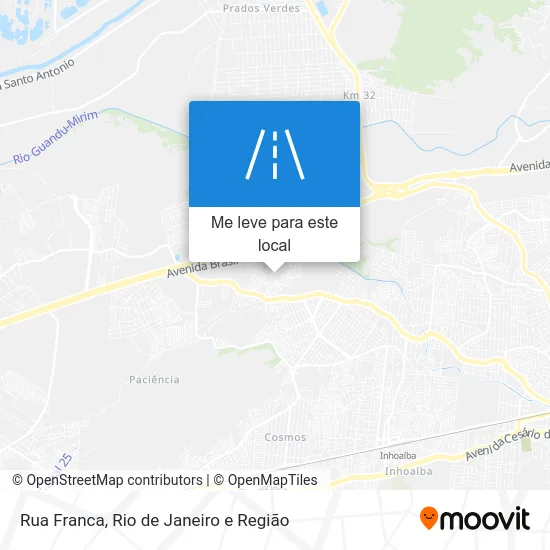 Rua Franca mapa