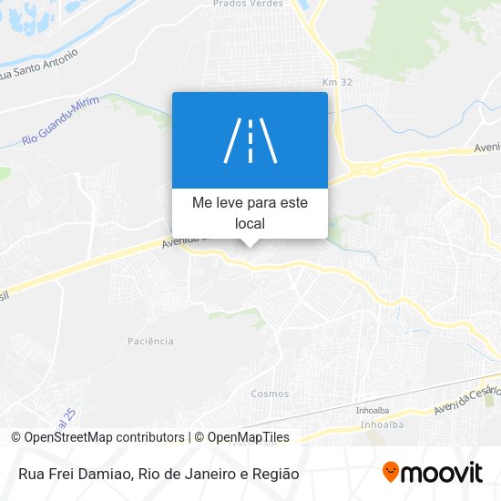 Rua Frei Damiao mapa