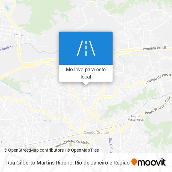 Rua Gilberto Martins Ribeiro mapa