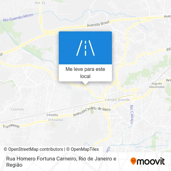 Rua Homero Fortuna Carneiro mapa
