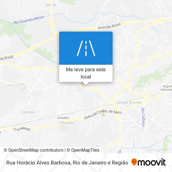 Rua Horácio Alves Barbosa mapa