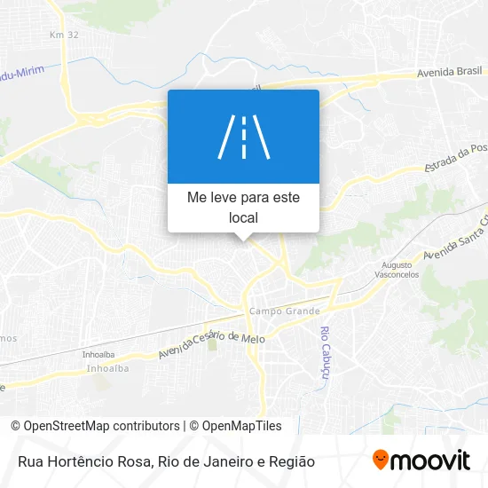 Rua Hortêncio Rosa mapa