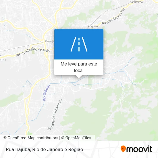 Rua Irajubá mapa