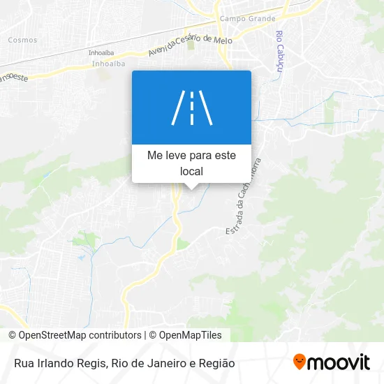 Rua Irlando Regis mapa
