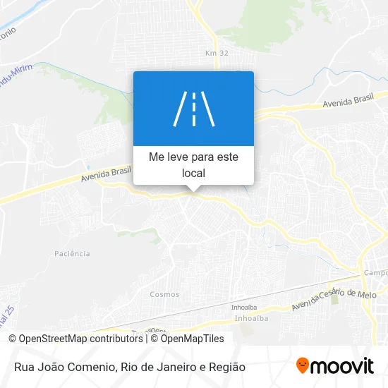 Rua João Comenio mapa