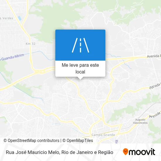 Rua José Mauricio Melo mapa
