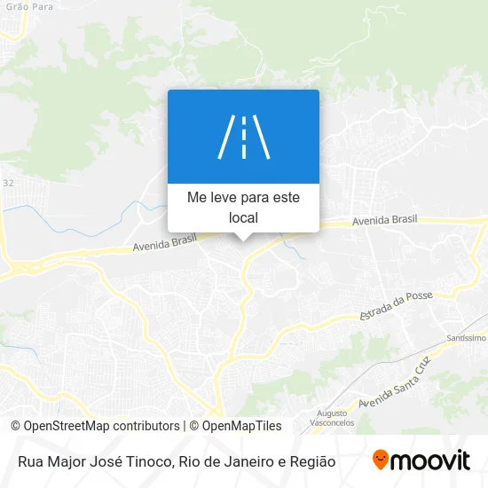 Rua Major José Tinoco mapa