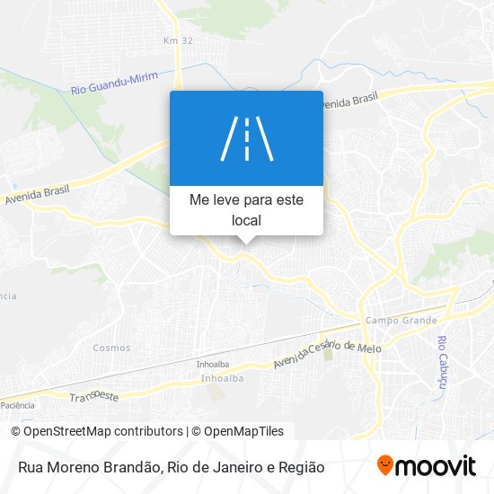 Rua Moreno Brandão mapa