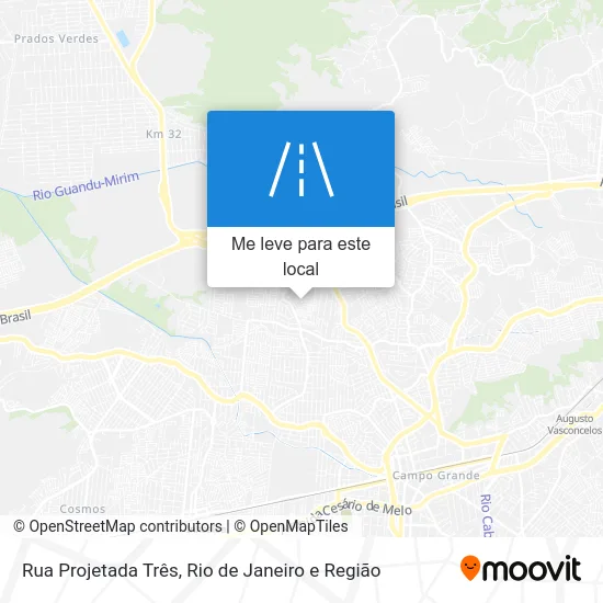 Rua Projetada Três mapa