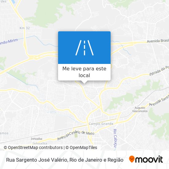 Rua Sargento José Valério mapa
