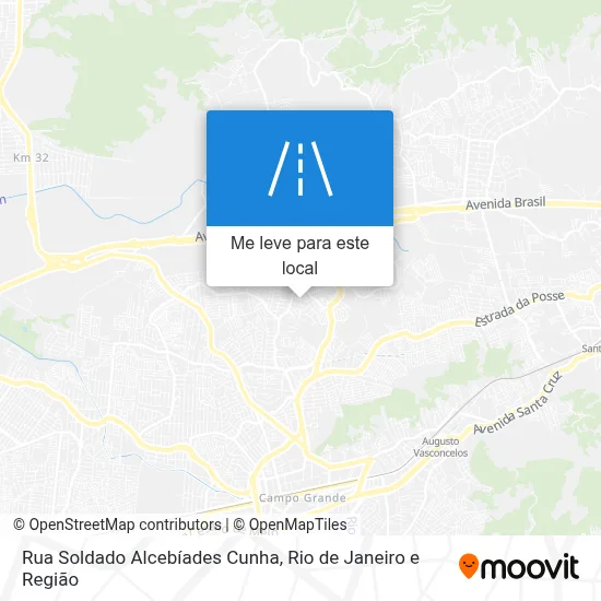 Rua Soldado Alcebíades Cunha mapa