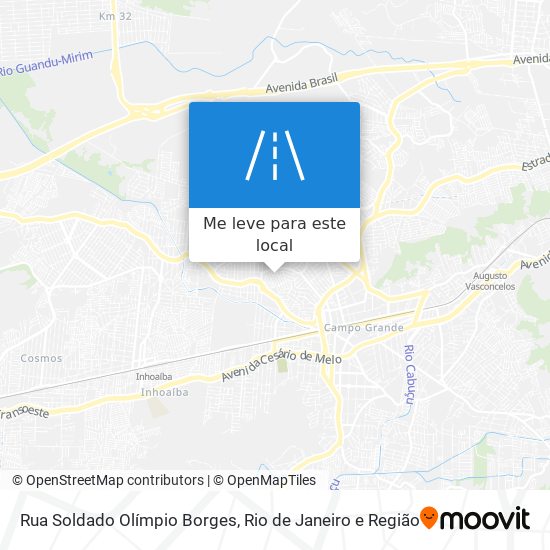 Rua Soldado Olímpio Borges mapa