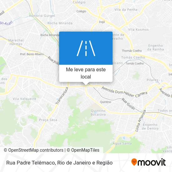 Rua Padre Telêmaco mapa