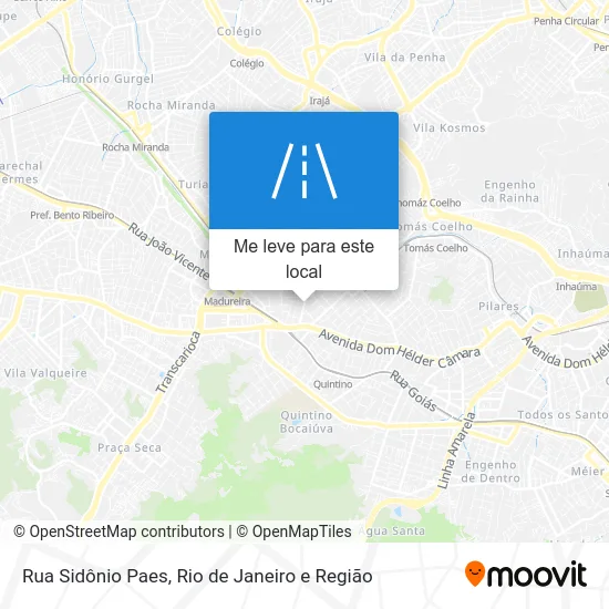 Rua Sidônio Paes mapa