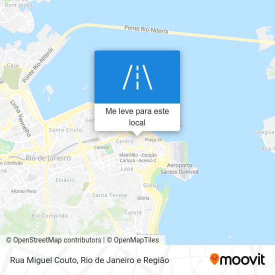 Rua Miguel Couto mapa