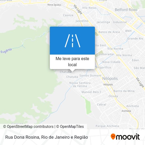 Rua Dona Rosina mapa