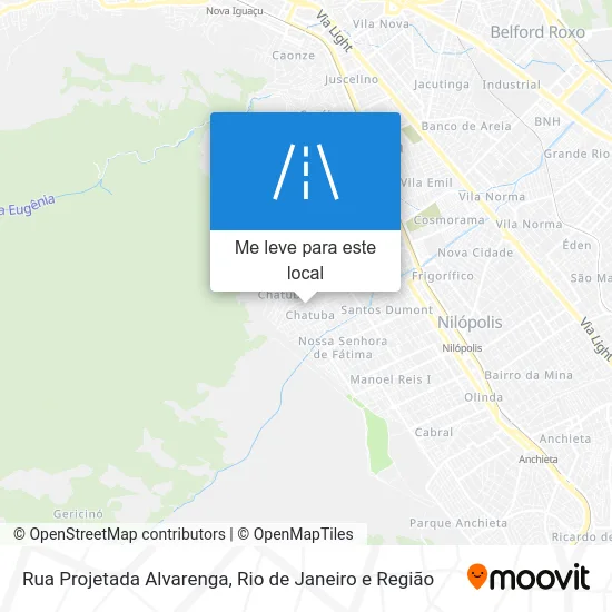 Rua Projetada Alvarenga mapa