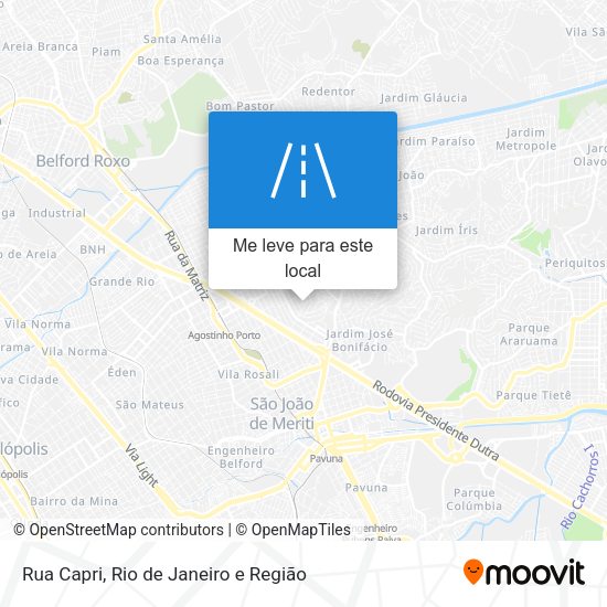 Rua Capri mapa