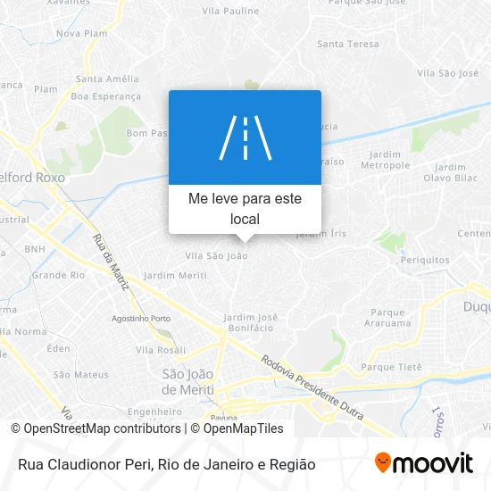 Rua Claudionor Peri mapa
