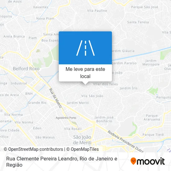 Rua Clemente Pereira Leandro mapa