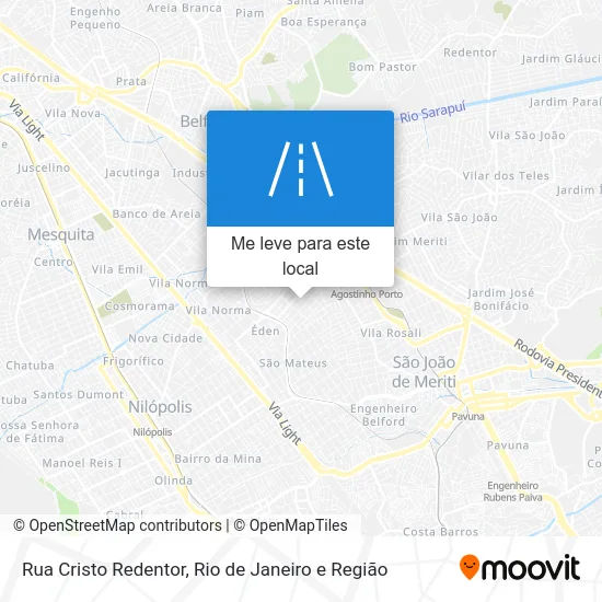 Rua Cristo Redentor mapa
