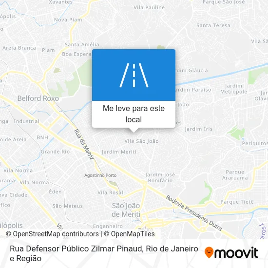 Rua Defensor Público Zilmar Pinaud mapa