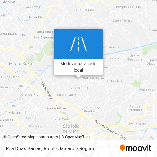Rua Duas Barras mapa