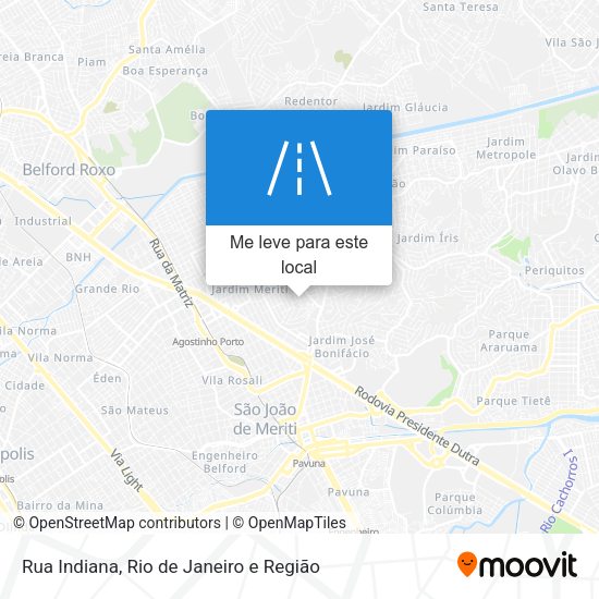 Rua Indiana mapa