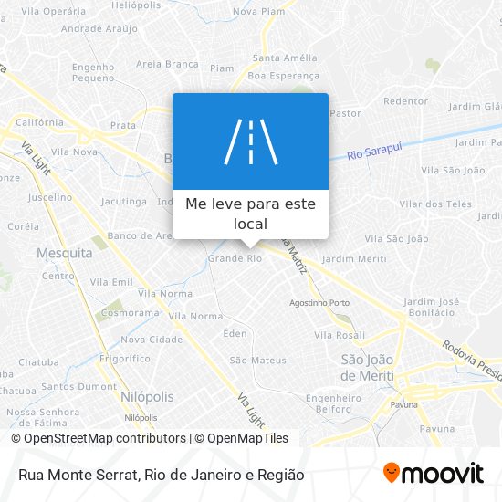 Rua Monte Serrat mapa